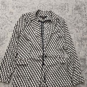 OVI Crane Bird Printed Single Button Blazer- size Medium
